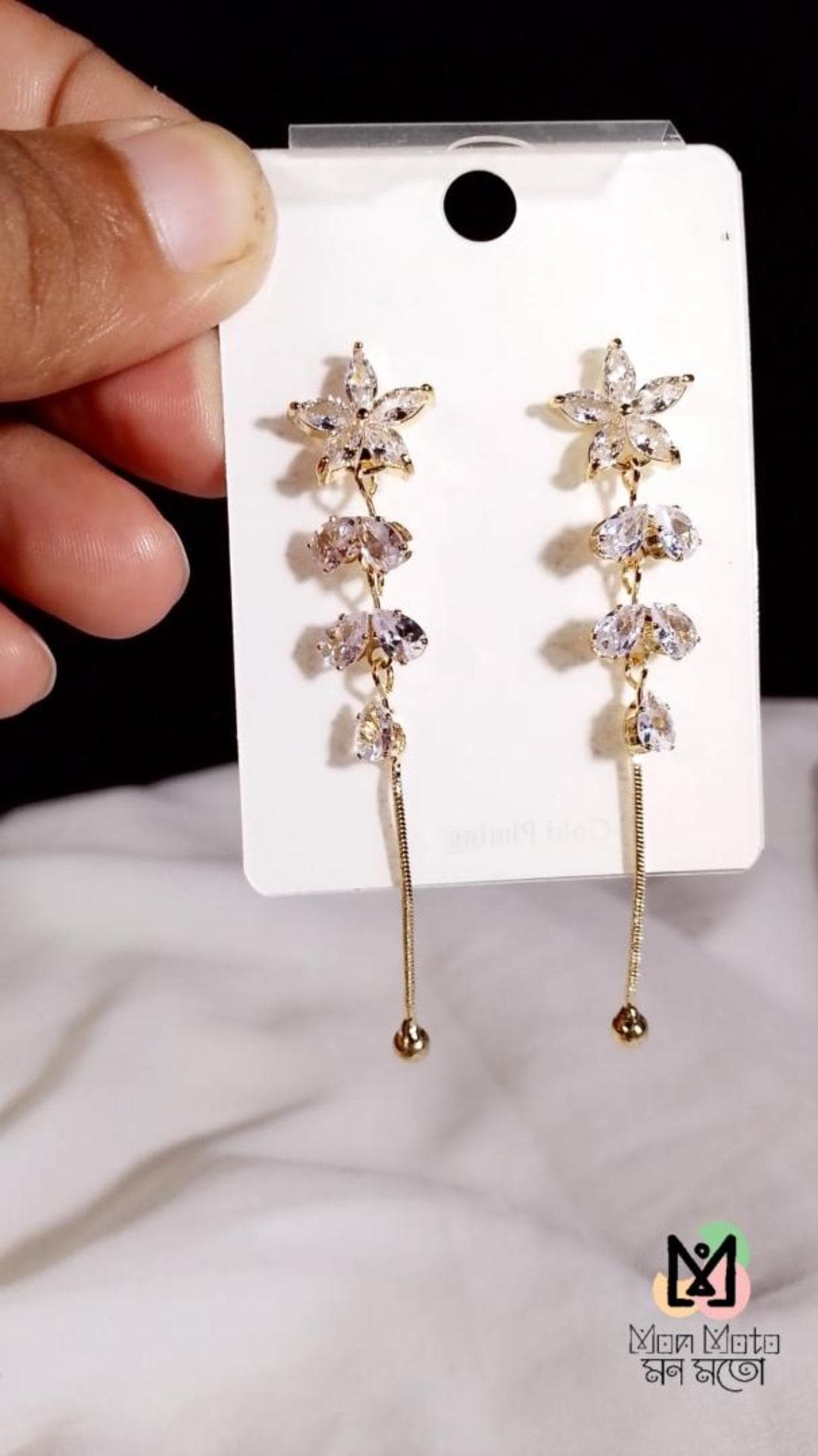 21K Golden Drop Earrings