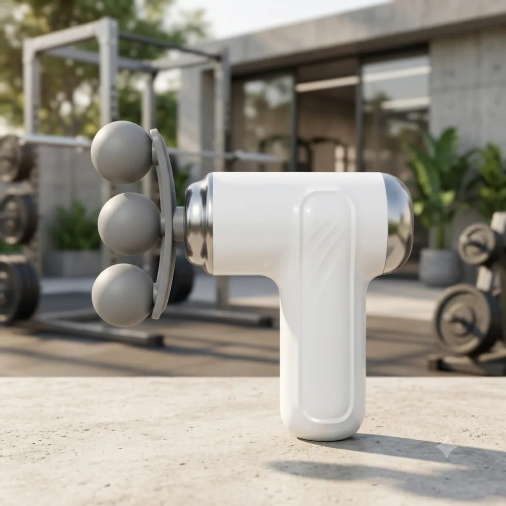 Portable White Fascia Massage Gun