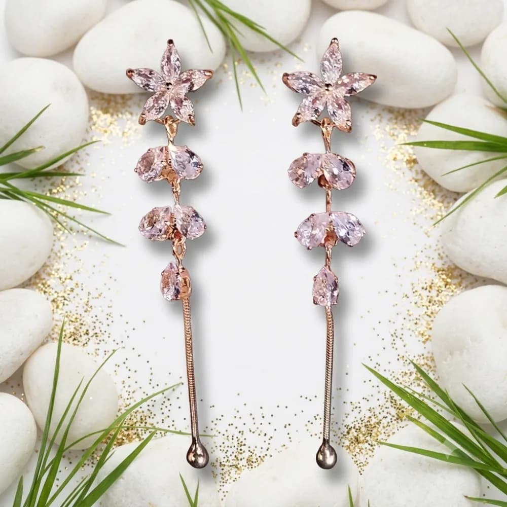 Rose Gold Tassel Earrings
